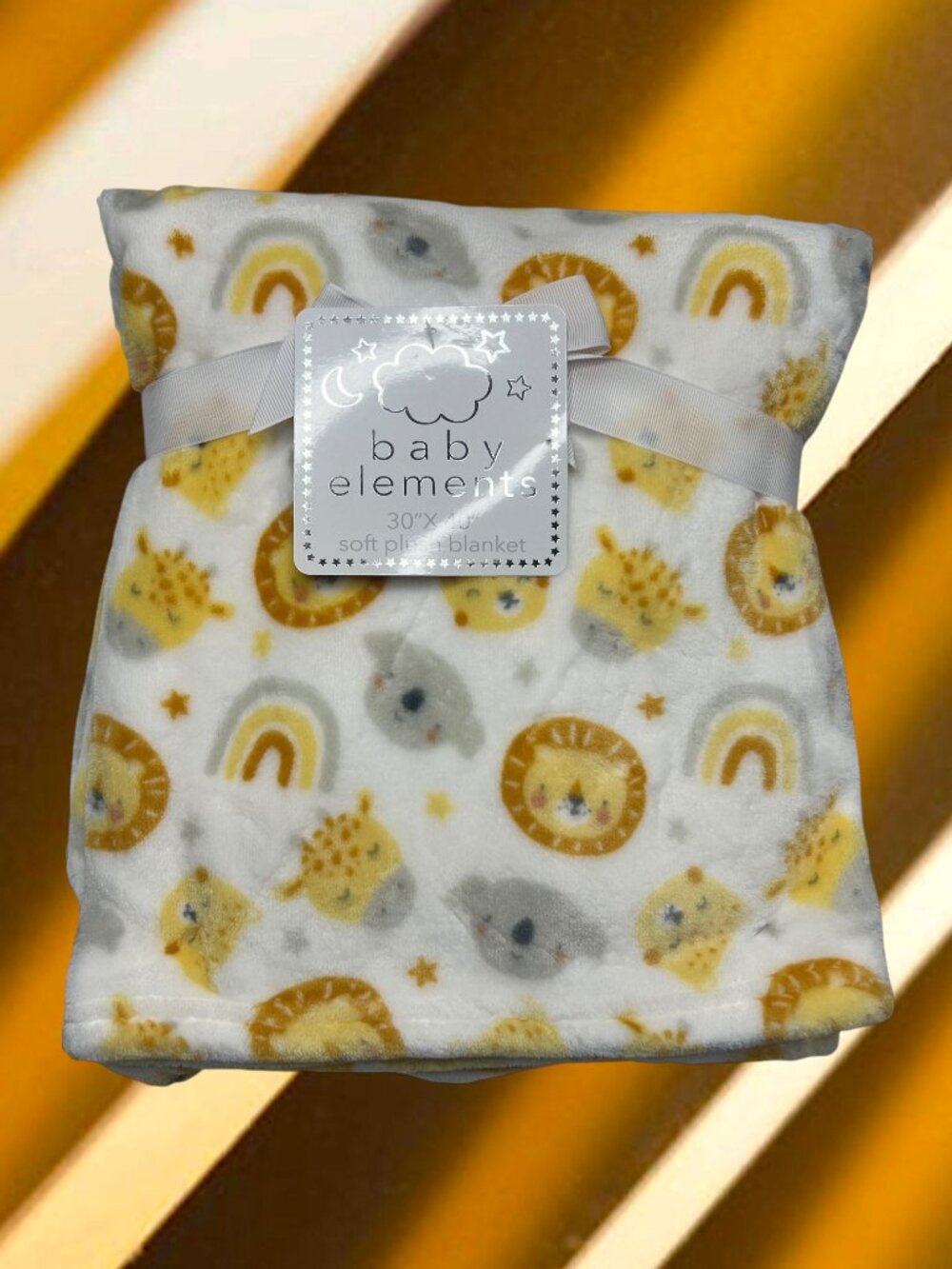 NWT Baby Blanket Rainbow Giraffe Lion Koala Bear Cheetah Star Animal Print Plush
